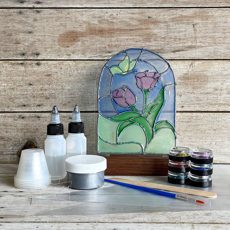 Glass Tutorial DIY Faux Stained Glass Tutorial – Sentimental Salvage & Design
